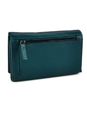 Greenburry Spongy Geldbörse Leder 15,5 cm petrol