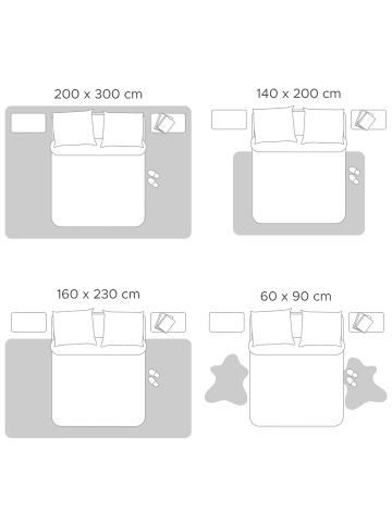 Beliani Kurzflor KARGIL in Weiß - (W) 160 x (L) 230 cm