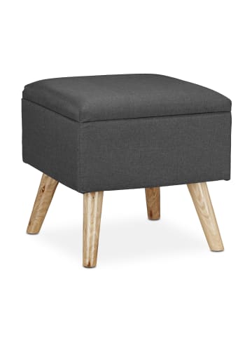 relaxdays Hocker in Grau - (B)40 x (H)40 x (T)40 cm
