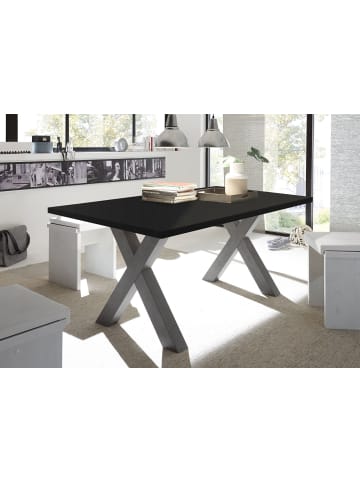 58 aufm Kessel ESSZIMMERTISCH Eike 4 160 x 90 x 75 Esstisch Graphit/Schwarzstahl