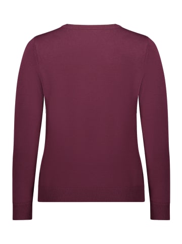 Betty Barclay Basic-Strickpullover mit Rundhalsausschnitt in Dark Aubergine