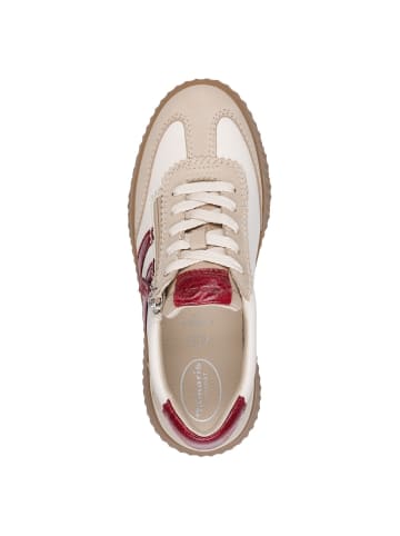 Tamaris WIDE FIT Sneaker in BEIGE/RED