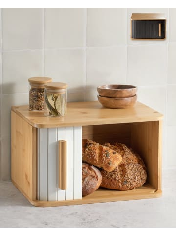 Praknu Brotkasten klein aus FSC® Holz mit Schiebetür - Brotaufbewahrung