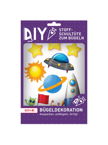 ROTH Bügeldekoration gedruckt Weltraumabenteuer