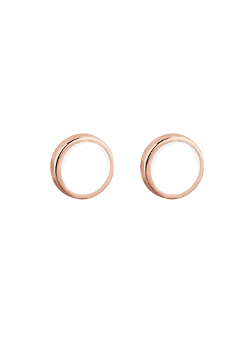 Elli Ohrringe 925 Sterling Silber Geo, Kreis in Rosegold