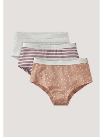 Hessnatur Mädchen Panty Regular Cut 3er-Pack in helles terrakotta