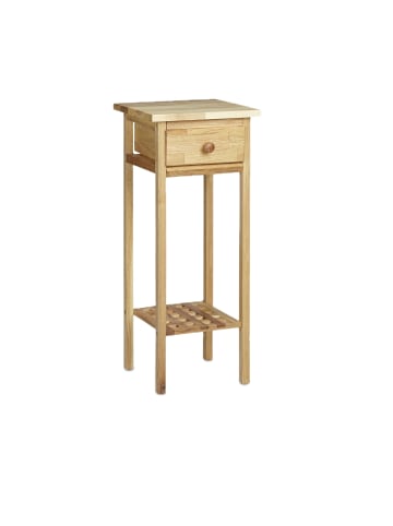 relaxdays Telefontisch in Natur - (B)25 x (H)60 x (T)25 cm