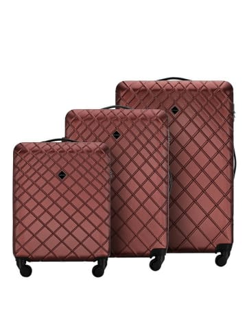 Wittchen 3tlg. Koffer Set Classic Kollektion (H)77 x (B)50x(T)27cm in Burgund