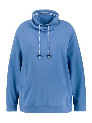 Ulla Popken Sweatshirt in mattes blau