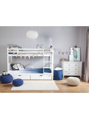 Beliani Kinderbett REVIN in Weiß - (W) 97 x (H) 147 x (L) 208 cm