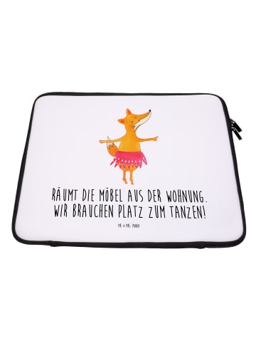 Mr. & Mrs. Panda Notebook Tasche Fuchs Ballerina mit Spruch in Weiß