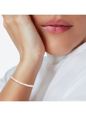 Glanzstücke München Armband aus Sterling Silber mit Zirkonia Perlmutt in gelbgold