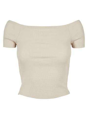 Urban Classics Urban Classics Damen Ladies Off Shoulder Rib Tee in softseagrass
