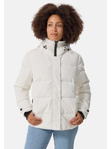 CASH-MERE.CH Daunenparka mit Kapuze und Kaschmirfutter in Weiss