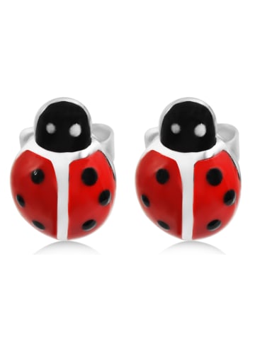 Adeliás Kinder Ohrringe – Ohrstecker aus 925 Silber mit Emaille in silber