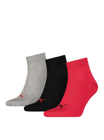 Puma Socken 3er Pack in Rot