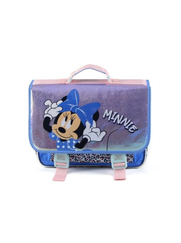 Disney Minnie Mouse Minnie Maus Leopard Schulrucksack Blaue Schleife 41cm in Blau