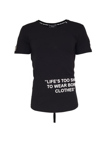 Roberto Geissini Life´s Too Short T-Shirt Schwarz