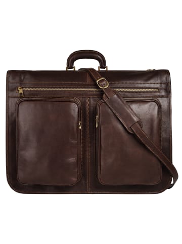 piké Kleidersack echt Leder in dunkelbraun