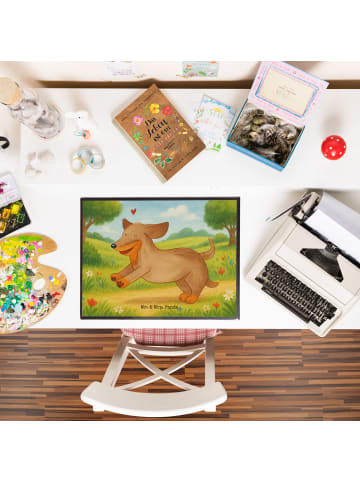 Mr. & Mrs. Panda Tischunterlage Hund Dackel Design ohne Spruch in Weiß