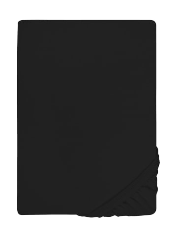 Biberna Spannbetttuch Jersey-Elastic Boxspring in schwarz