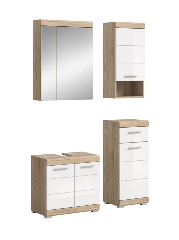 ebuy24 Badmöbelset Lambada Weiß 112 x 34 cm