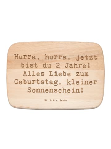 Mr. & Mrs. Panda Schneidebrett Holz Spruch 2. Geburtstag mit Spruch in Transparent