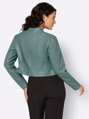 Mainpol Leder-Blazer in jade