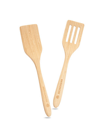 Reishunger Bambus Küchenhelfer, Pfannenwender 2er Set, 32cm