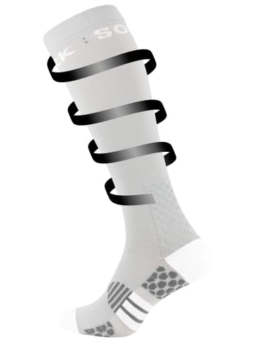 Stark Soul® COMPRESSox – Unisex Kompressions-Sportsocken in hellgrau