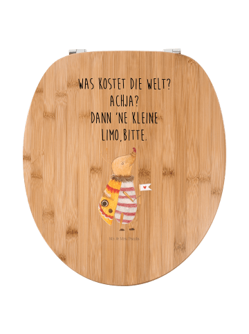 Mr. & Mrs. Panda Motiv WC Sitz Nachtfalter Fähnchen mit Spruch in Braun