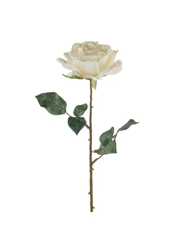 Fink Kunstblume Rose weiß - (H) 66 cm