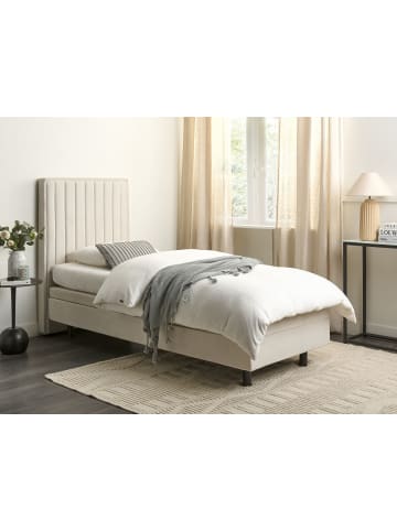Beliani Einzelbett CASTELLAN in Beige - (W) 80 x (H) 120 x (L) 216 cm