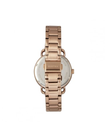 Bertha Gwen Armbanduhr mit Wochentags- und Datumsanzeige in Rose Gold