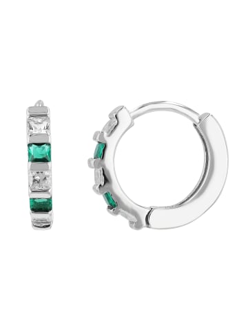 Adeliás Damen Ohrringe – Creole aus 925 Silber in silber