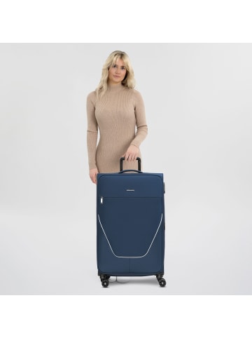Stratic taska 4-Rollen Trolley L 76 cm mit Dehnfalte in navy