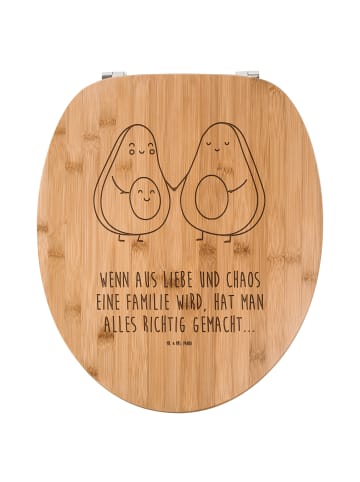 Mr. & Mrs. Panda WC Sitz Avocado Pärchen mit Spruch in Transparent