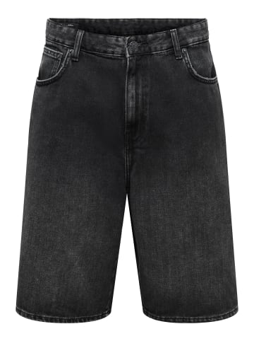 ONLY & SONS Jeans-Shorts in Washed Black