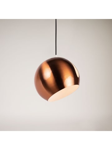 s.LUCE Pendelleuchte Ball tauschbarer Schirm in Kupfer