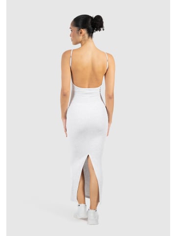 SMILODOX Maxi Dress Aveline Backless in Grau Melange
