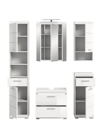 ebuy24 Badmöbelset Scout Weiß 164 x 34 cm