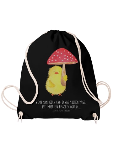 Mr. & Mrs. Panda Beutel Küken Fliegenpilz mit Spruch in Schwarz