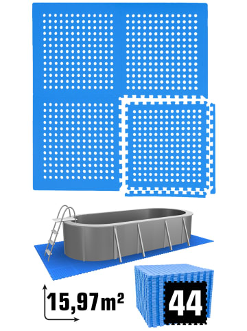 eyepower Poolunterlage Blue Lagoon 44 tlg. in blau