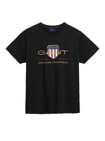 Gant T-Shirt 1er Pack in Schwarz