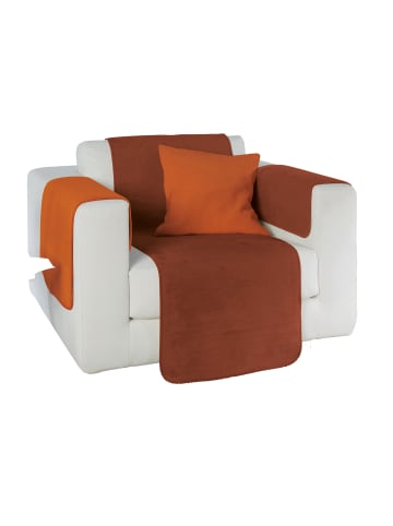 Erwin Müller Baumwollmischung Sessel- und Sofaschoner-Set 3-teilig Matera in zimt/terra