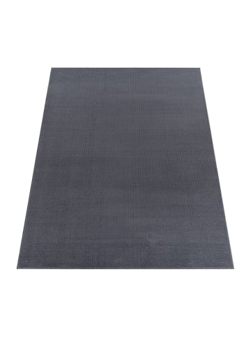 KADIMA DESIGN Teppich Kurzflor Unifarben Wohnzimmer in Anthrazit