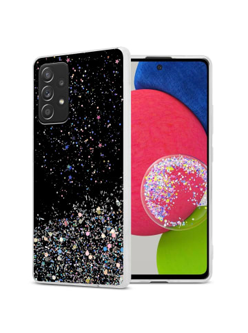 cadorabo Hülle für Samsung Galaxy A52 (4G / 5G) / A52s Glitter in Schwarz mit Glitter