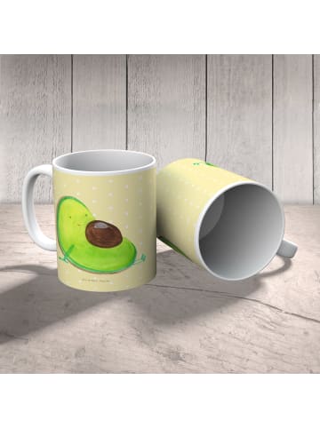 Mr. & Mrs. Panda Kaffeetasse Avocado Schwangerschaft ohne Spruch in Gelb Pastell