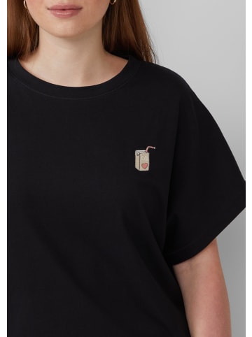 QS T-Shirt kurzarm in Schwarz
