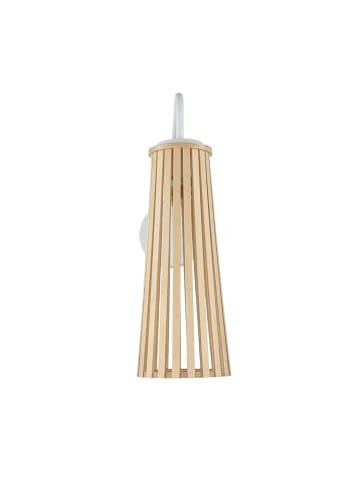 Licht-Erlebnisse Wandlampe (B)12 x (H)39 cm in Weiß Holz (hell)